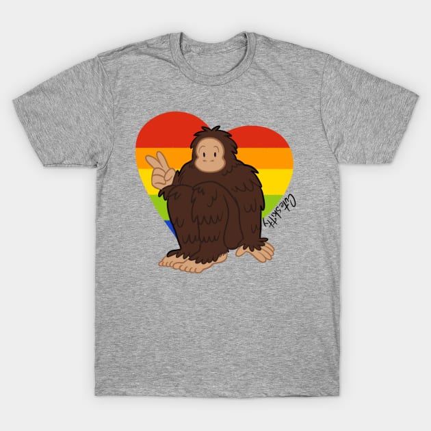 [Pride Cryptids] Bigfoot T-Shirt by Cuteskitty